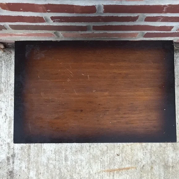 large Vintage Wooden Musical Jewelry Box, velvet lined drawers, made in Japan